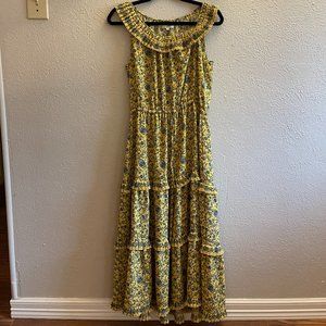 Max Studio Yellow Floral Maxi Dress
